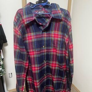 Boy’s Red and Blue Plaid Shirt